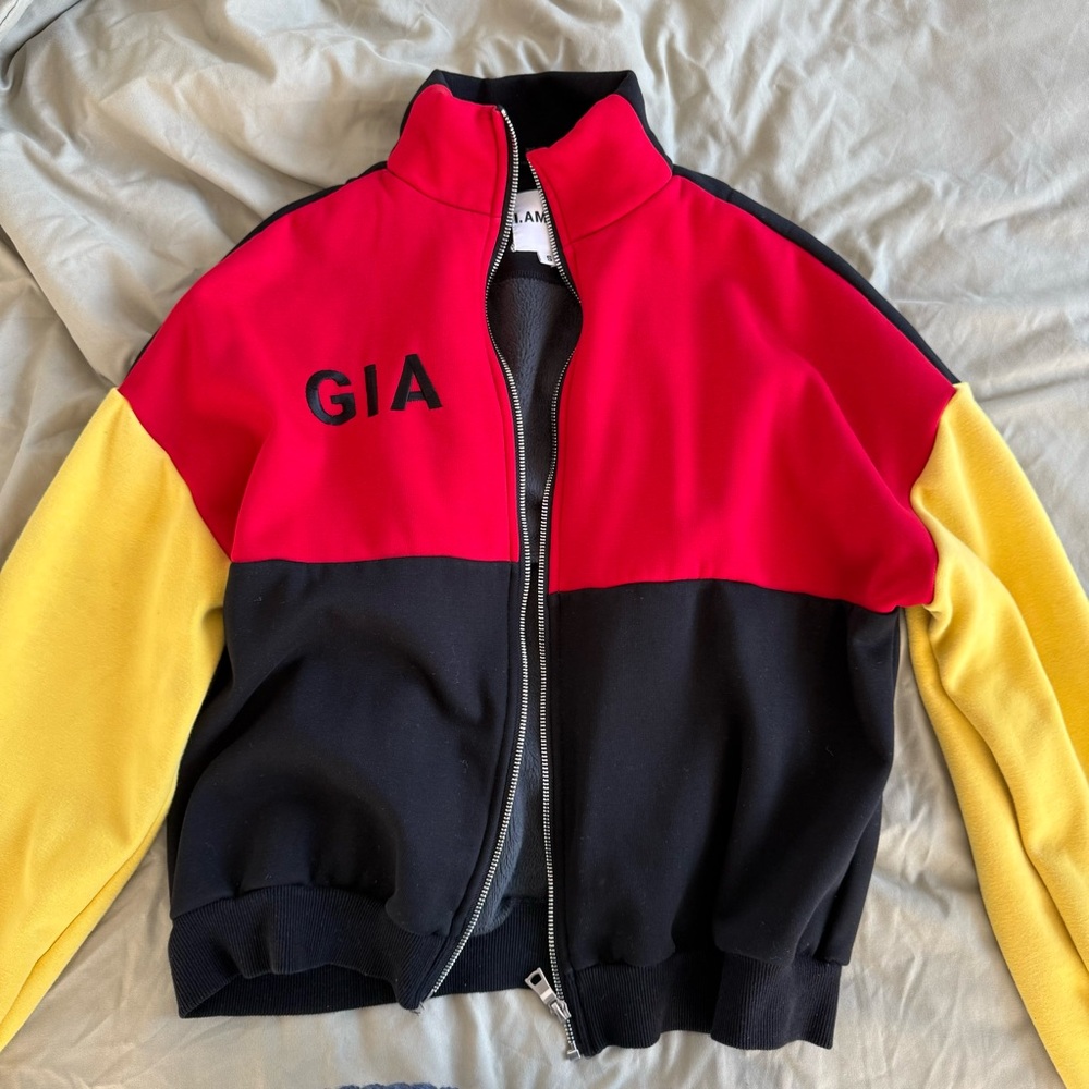 I am Gia colorblock bomber jacket